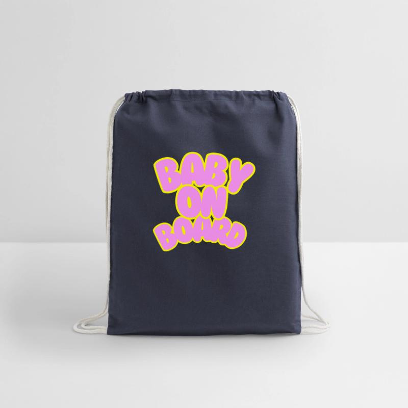 Baby on Board in Pink with Yellow Boarder