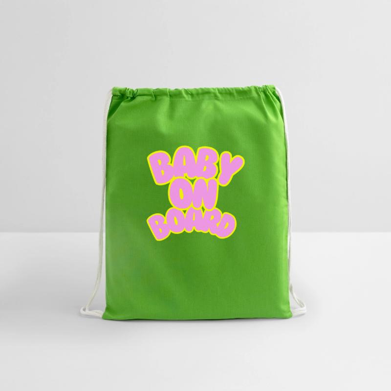 Baby on Board in Pink with Yellow Boarder