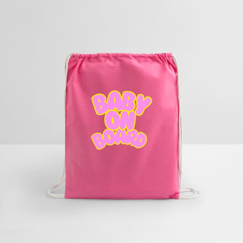 Baby on Board in Pink with Yellow Boarder