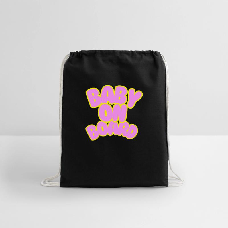 Baby on Board in Pink with Yellow Boarder