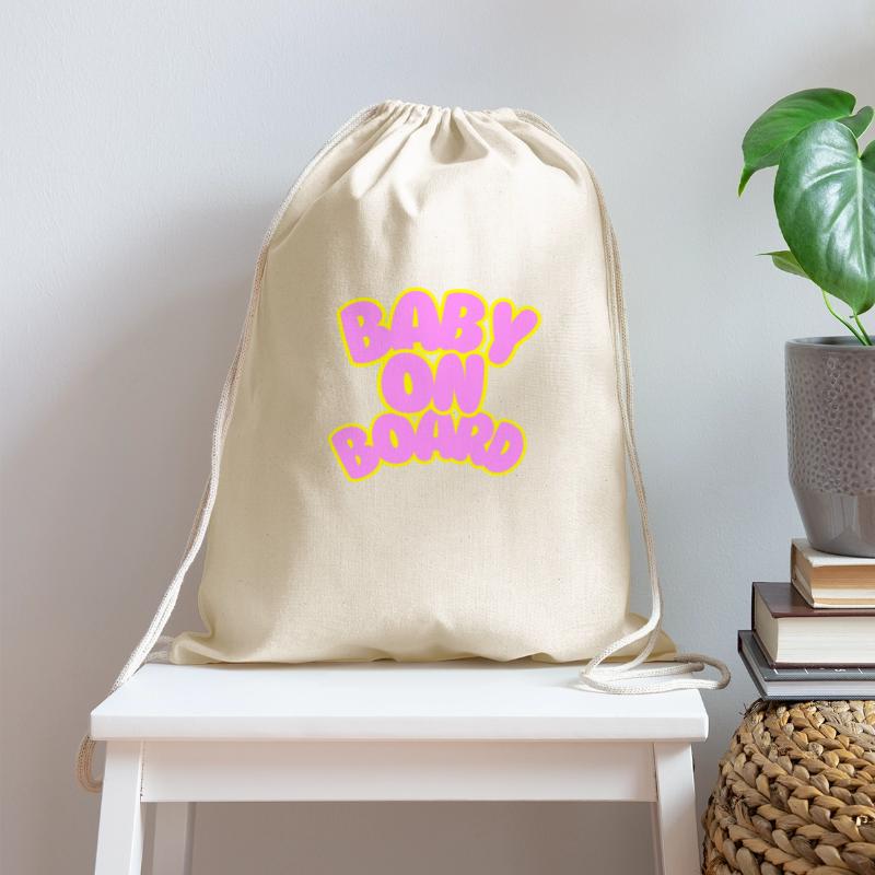 Baby on Board in Pink with Yellow Boarder