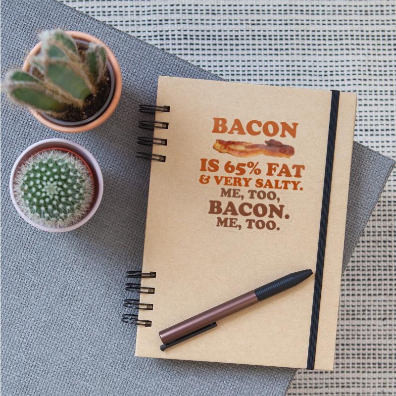 BACON IS 65% FAT & VERY SALTY. ME, TOO, BACON.