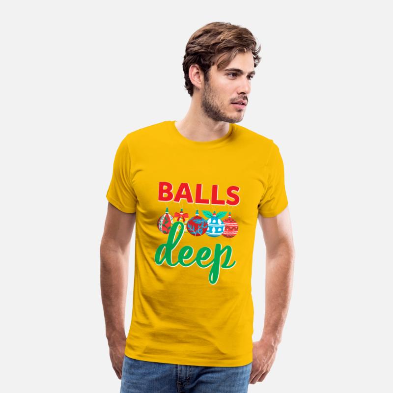 Balls Deep Funny Christmas Ornaments Sarcastic