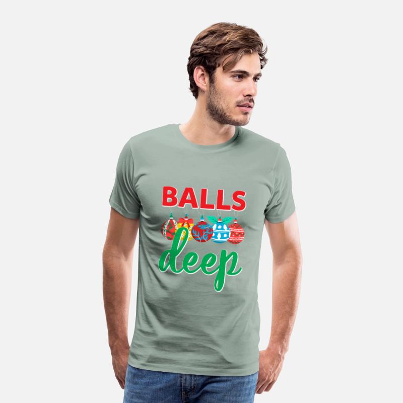 Balls Deep Funny Christmas Ornaments Sarcastic