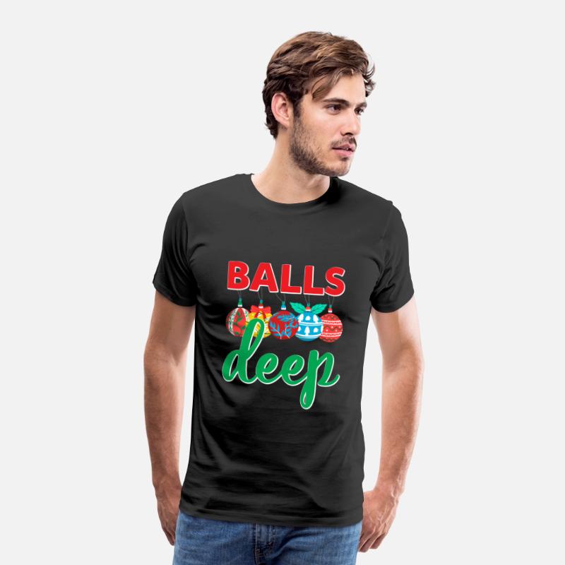 Balls Deep Funny Christmas Ornaments Sarcastic