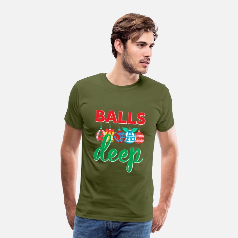 Balls Deep Funny Christmas Ornaments Sarcastic