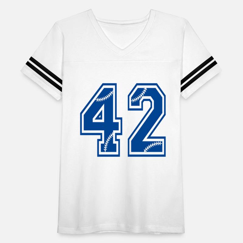 Baseball Number 42 Blue Sports Player Uniform Jers
