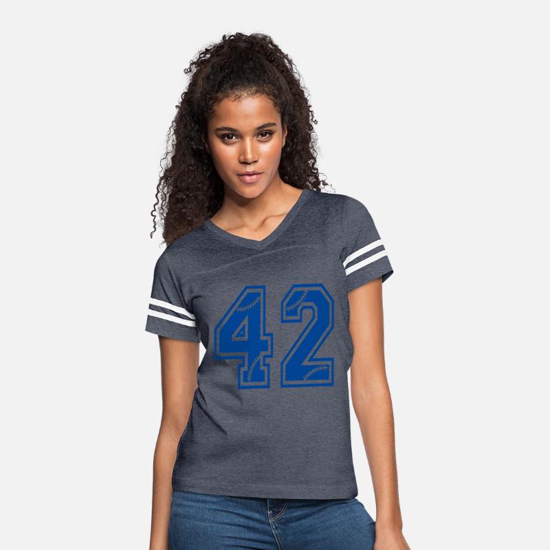 Baseball Number 42 Blue Sports Player Uniform Jers