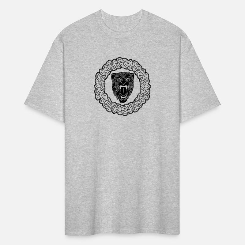 Bear head viking symbol in decorative circle vikin