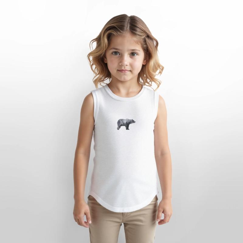 bear in smoky forest