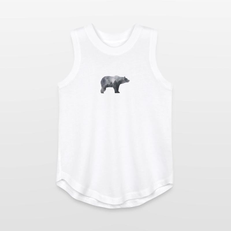 bear in smoky forest