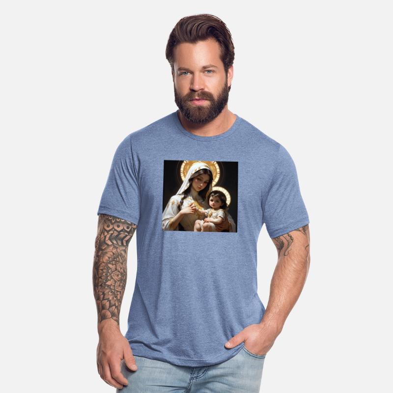 Beautiful Mother Mary and Baby Jesus