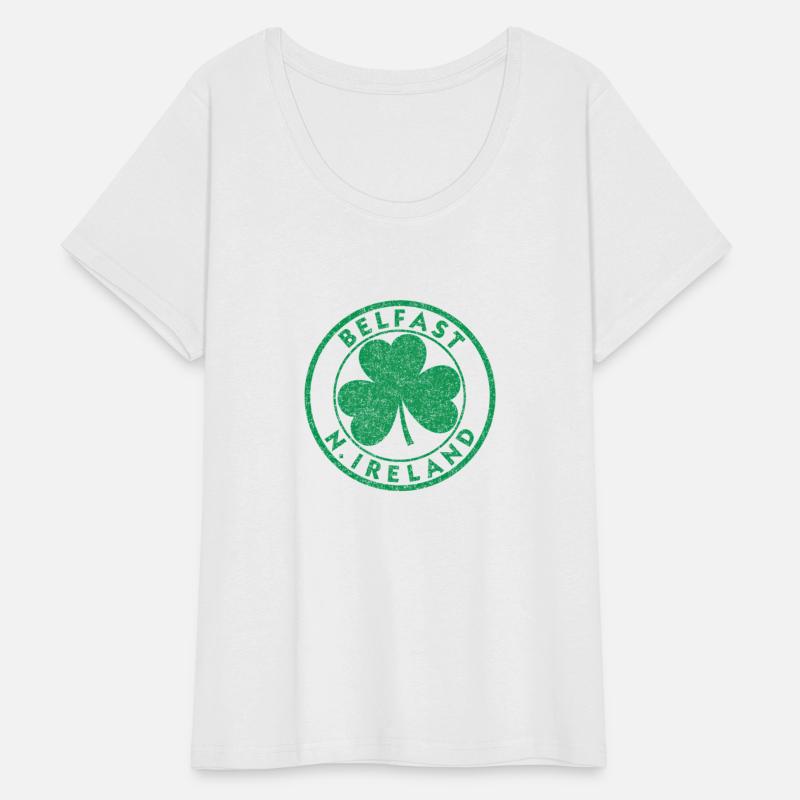 Belfast N Ireland Shamrock Sign Distressed Green