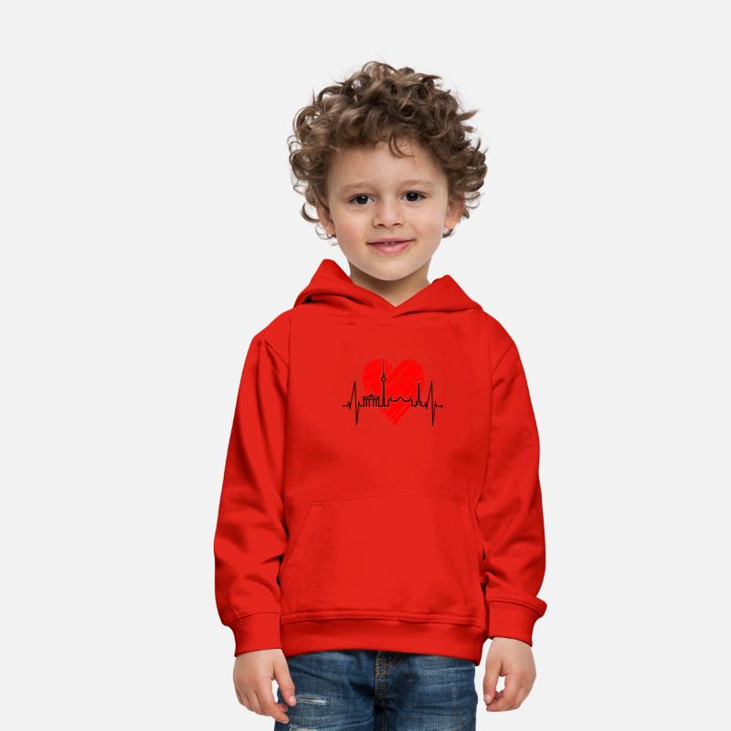 Berlin Skyline Heartbeat I Love Germany Fan Heart