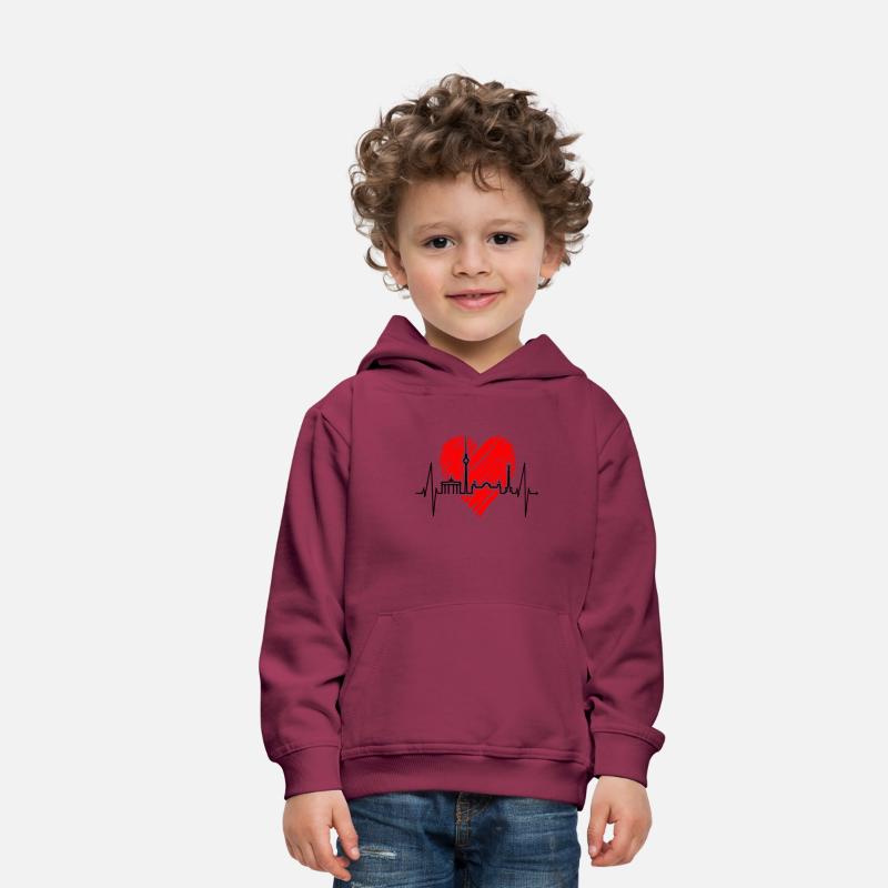 Berlin Skyline Heartbeat I Love Germany Fan Heart