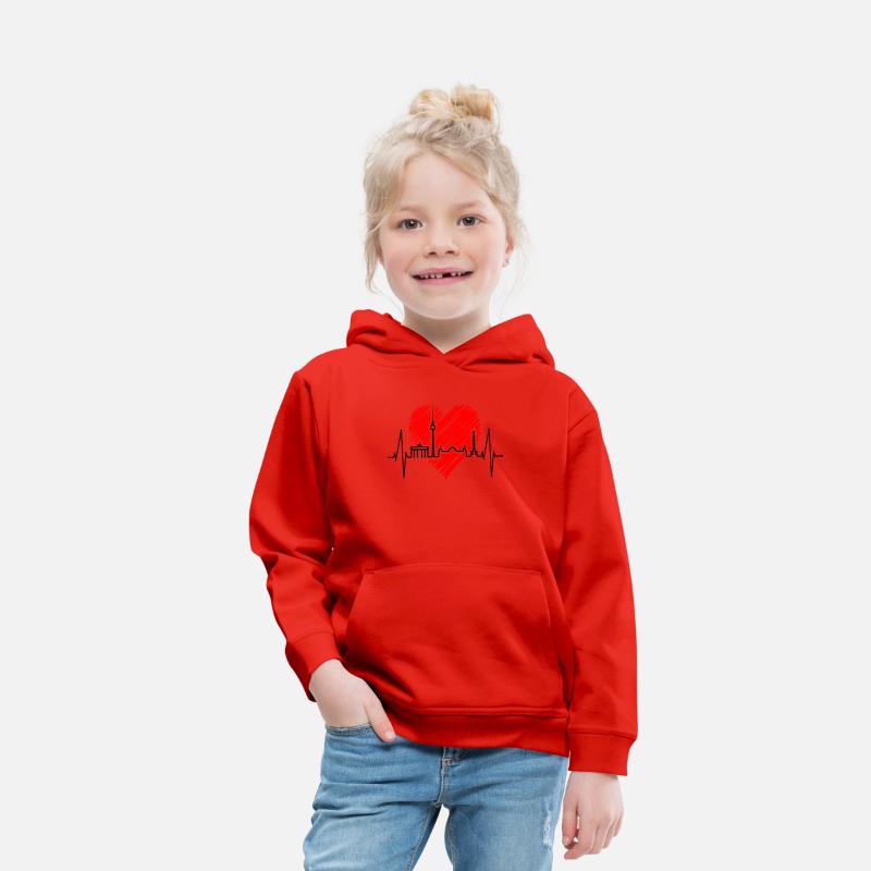 Berlin Skyline Heartbeat I Love Germany Fan Heart