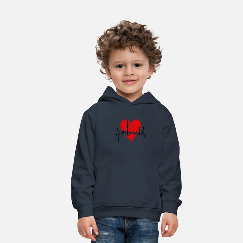 Berlin Skyline Heartbeat I Love Germany Fan Heart