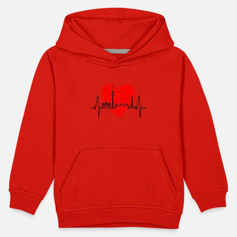 Berlin Skyline Heartbeat I Love Germany Fan Heart