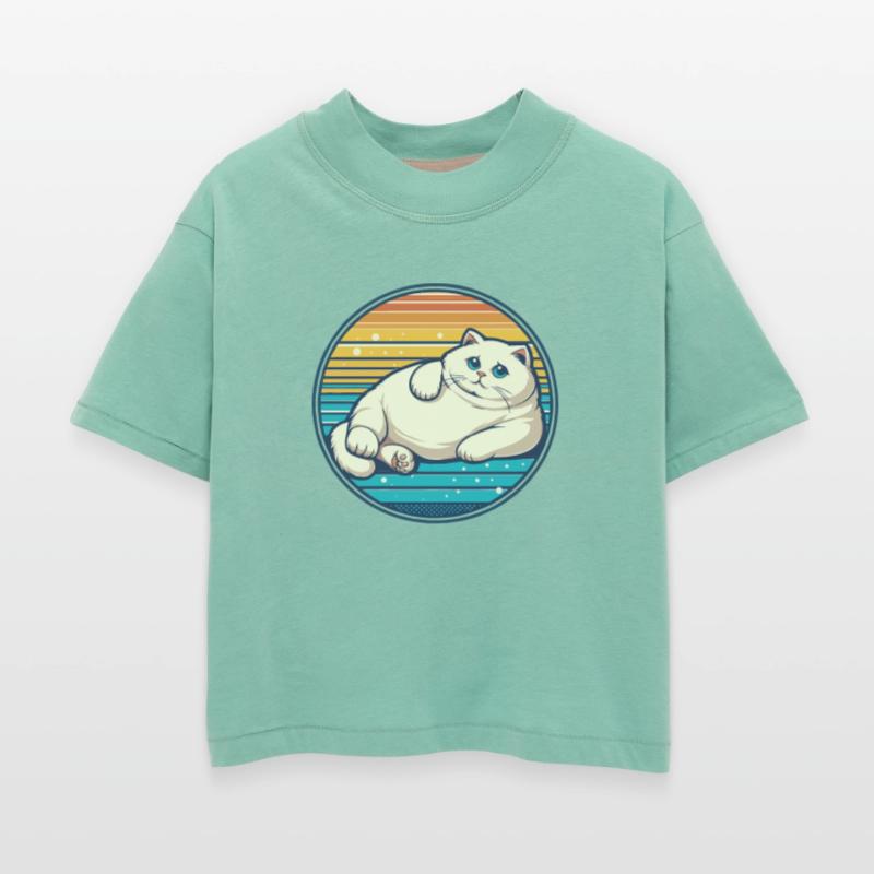 Big, Fat, White Cat With Blue Eyes