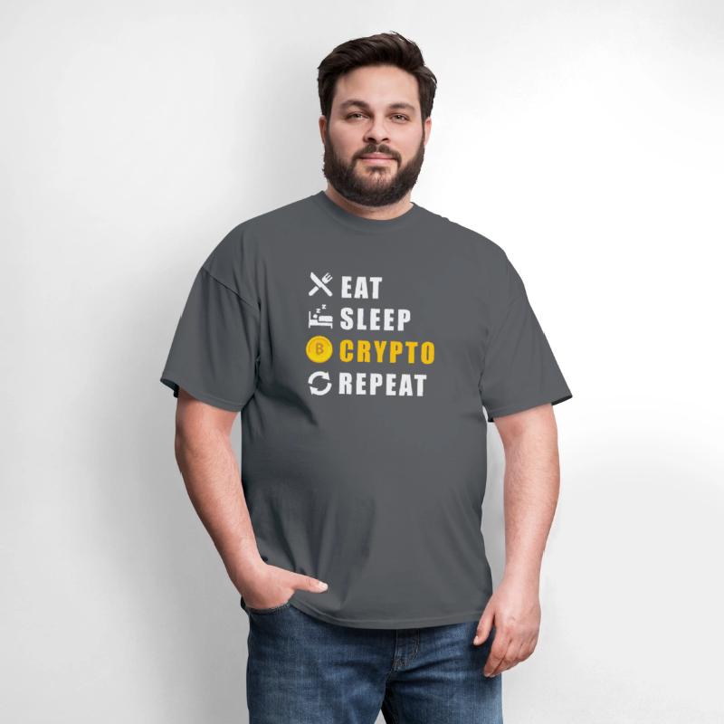 Bitcoin sloth BTC logo eat sleep Crypto repeat