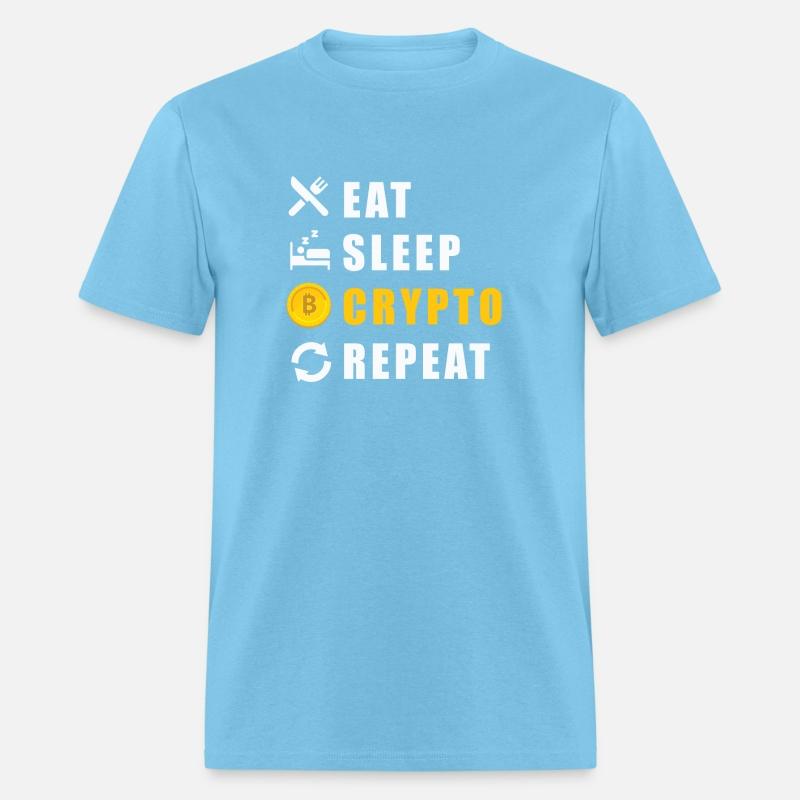 Bitcoin sloth BTC logo eat sleep Crypto repeat