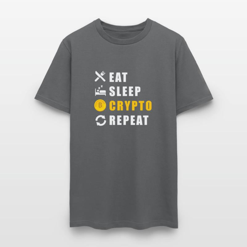 Bitcoin sloth BTC logo eat sleep Crypto repeat