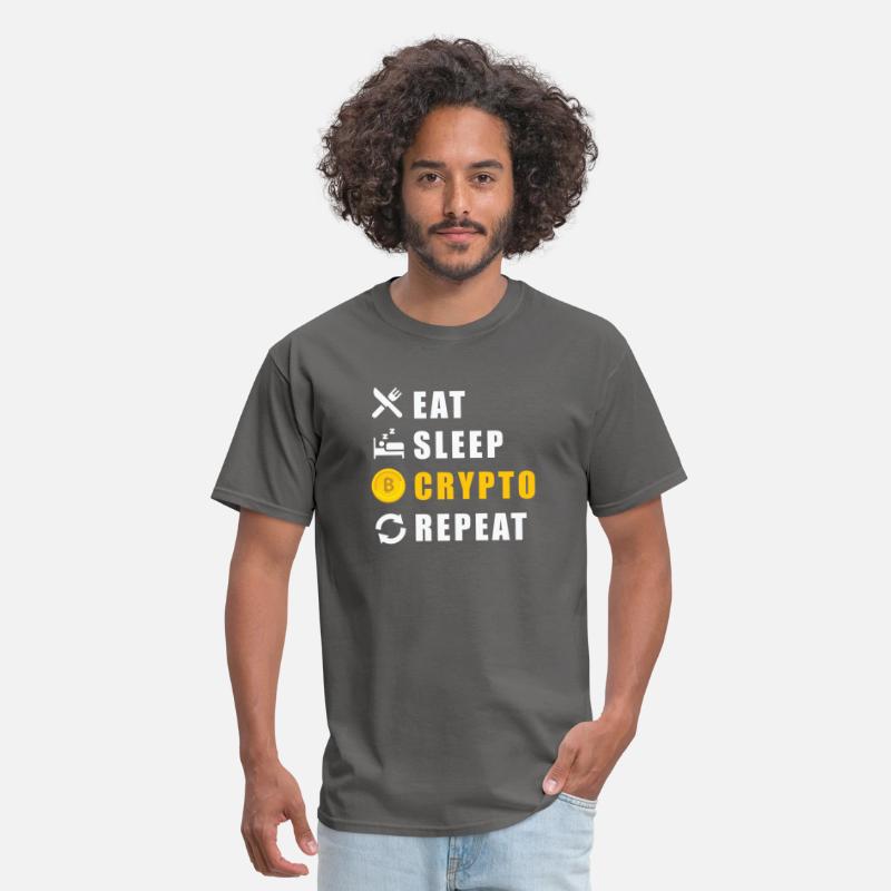 Bitcoin sloth BTC logo eat sleep Crypto repeat