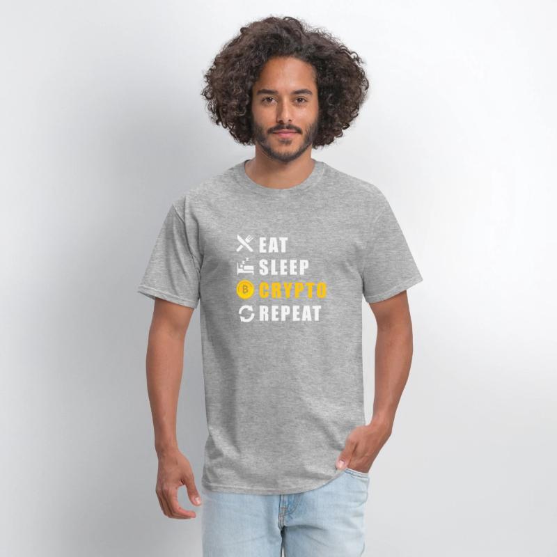 Bitcoin sloth BTC logo eat sleep Crypto repeat