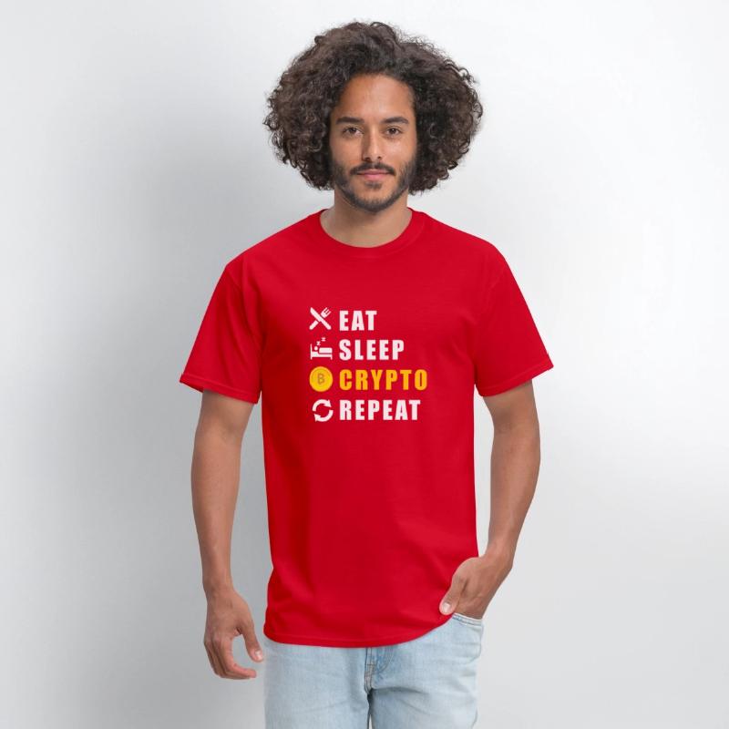 Bitcoin sloth BTC logo eat sleep Crypto repeat