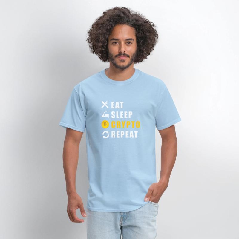 Bitcoin sloth BTC logo eat sleep Crypto repeat