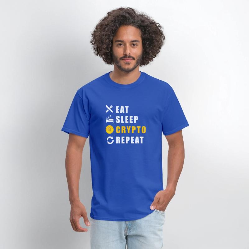 Bitcoin sloth BTC logo eat sleep Crypto repeat