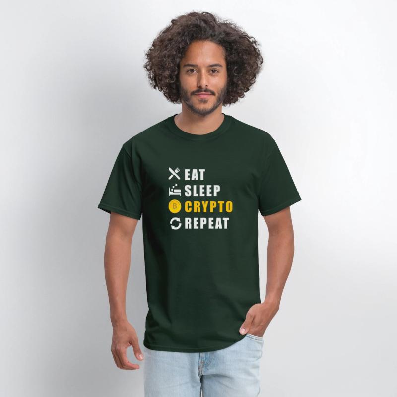 Bitcoin sloth BTC logo eat sleep Crypto repeat