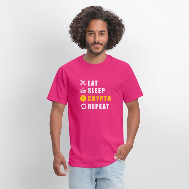 Bitcoin sloth BTC logo eat sleep Crypto repeat
