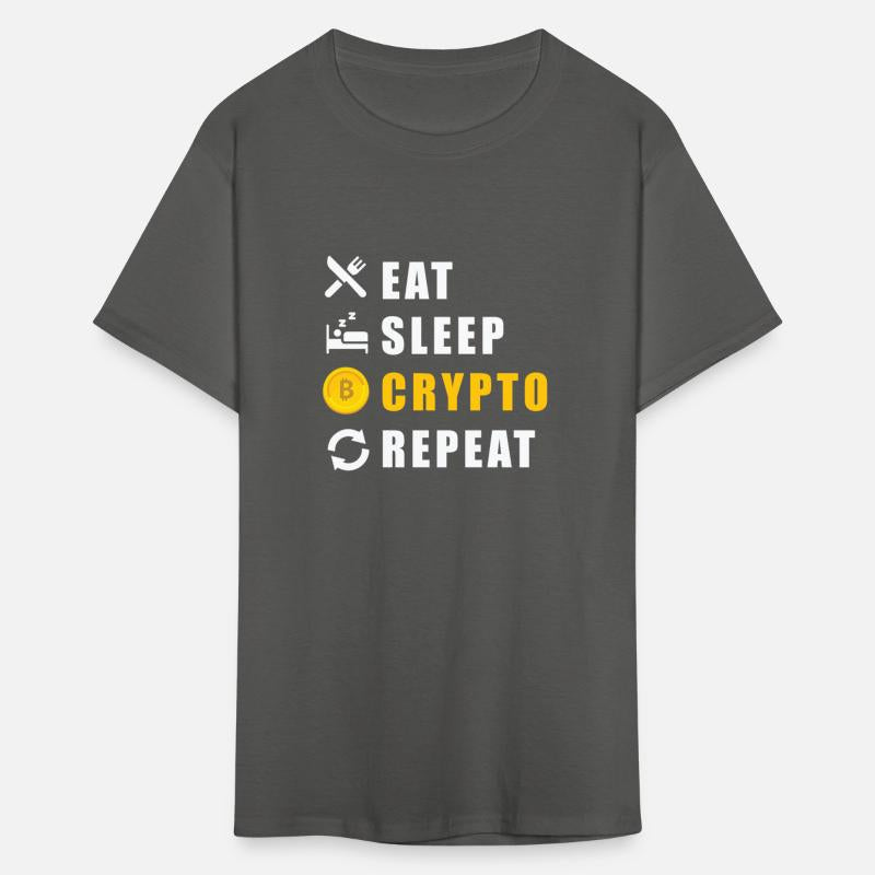 Bitcoin sloth BTC logo eat sleep Crypto repeat