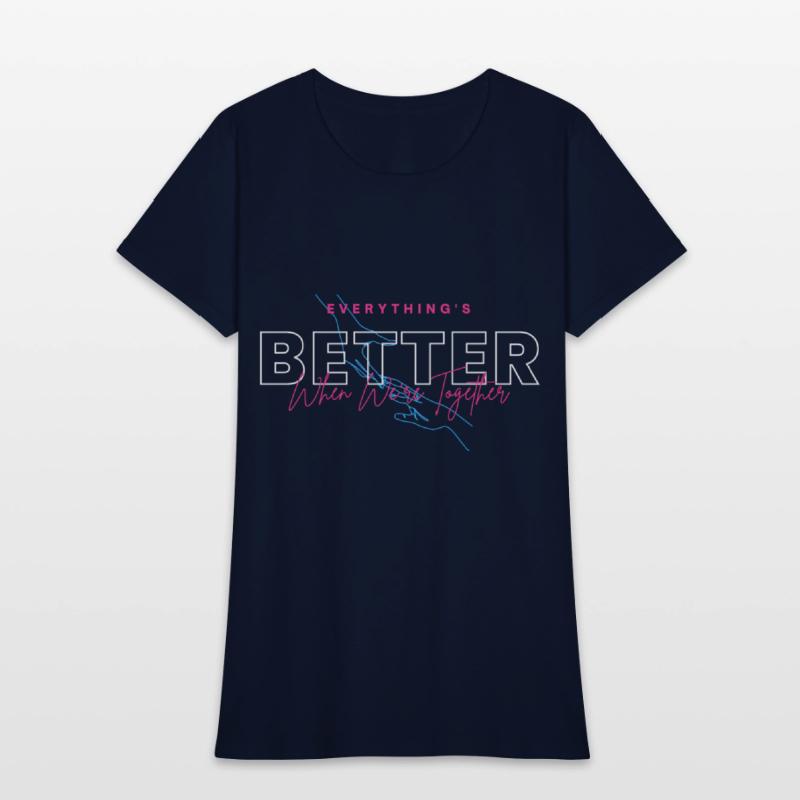 Black and Pink Simple Better T Shirt