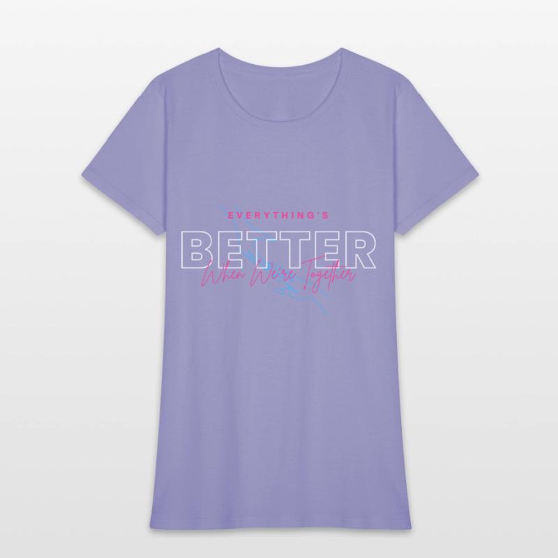 Black and Pink Simple Better T Shirt