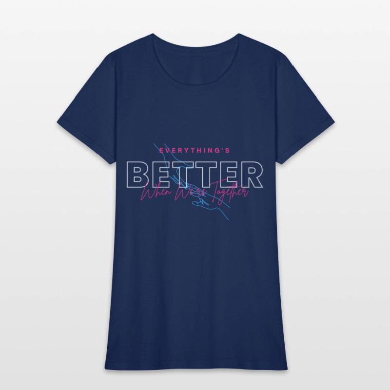 Black and Pink Simple Better T Shirt