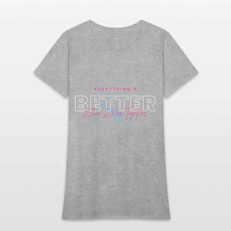 Black and Pink Simple Better T Shirt