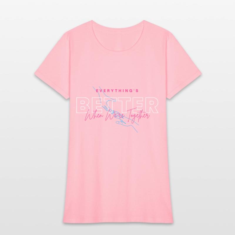 Black and Pink Simple Better T Shirt