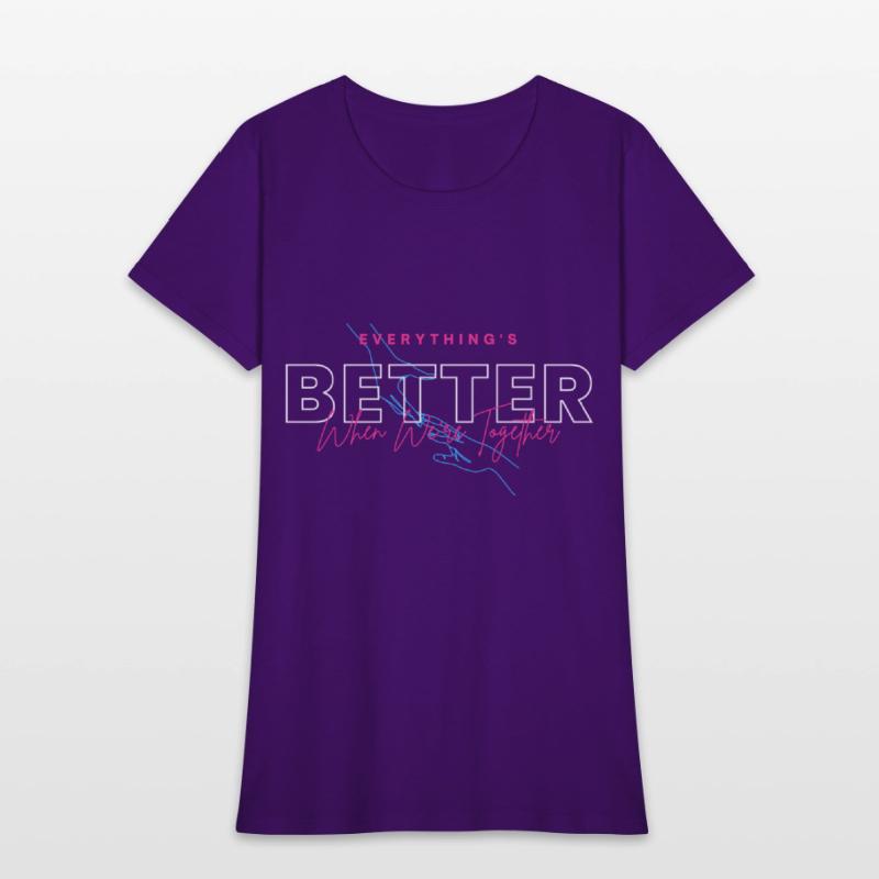 Black and Pink Simple Better T Shirt