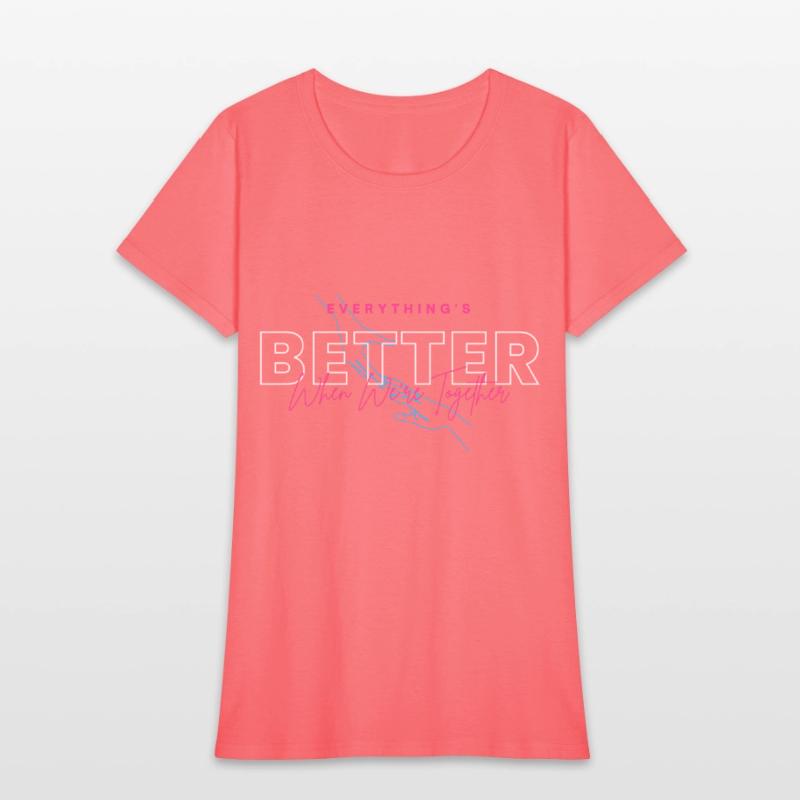 Black and Pink Simple Better T Shirt