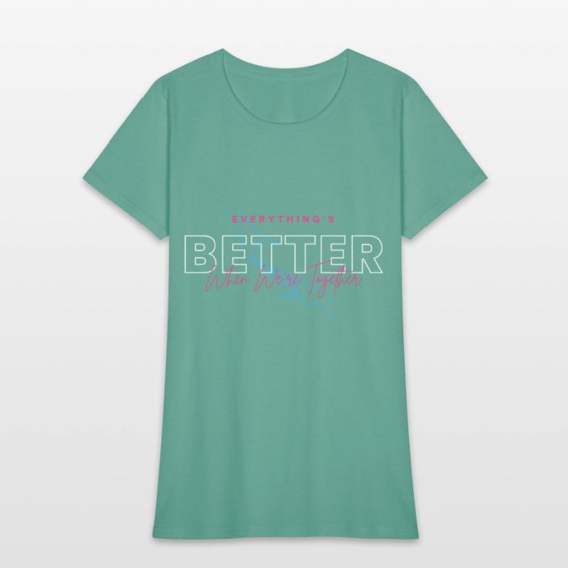 Black and Pink Simple Better T Shirt