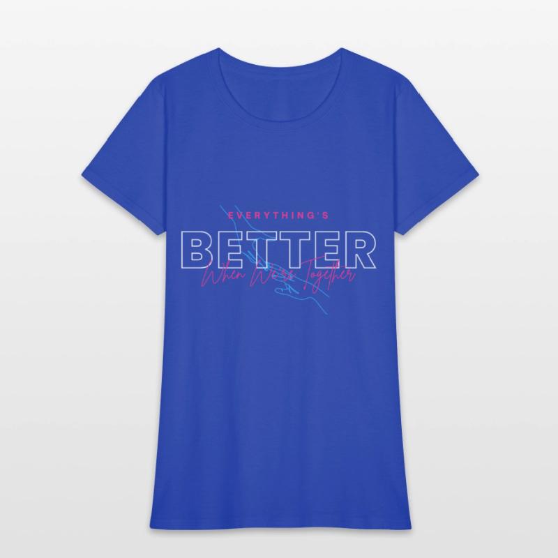 Black and Pink Simple Better T Shirt