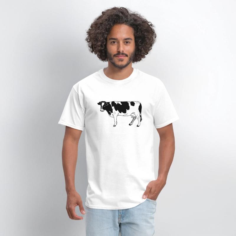 Black-and-white cow