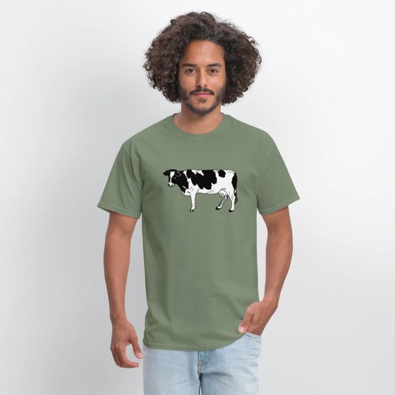 Black-and-white cow