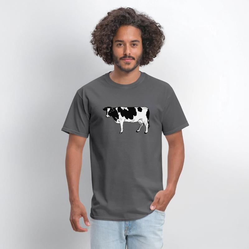 Black-and-white cow