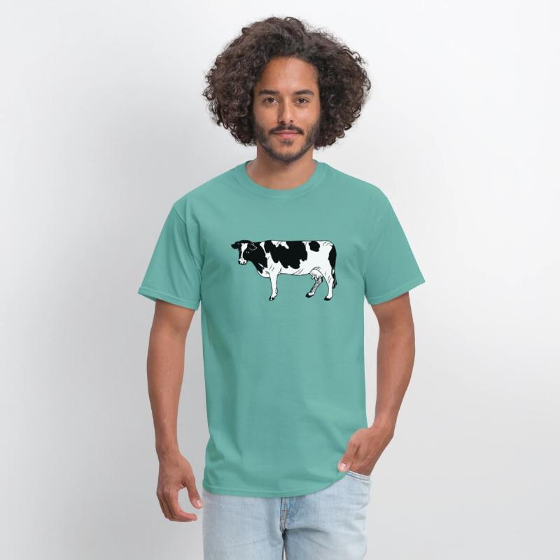 Black-and-white cow