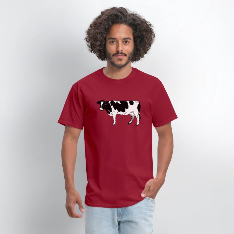 Black-and-white cow
