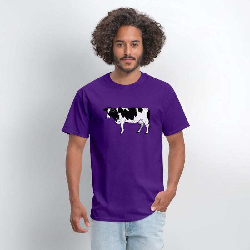 Black-and-white cow