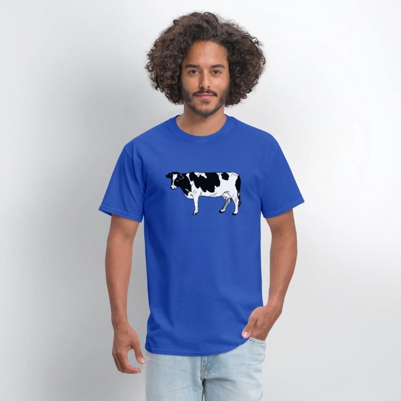 Black-and-white cow